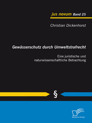 cover image of Gewässerschutz durch Umweltstrafrecht